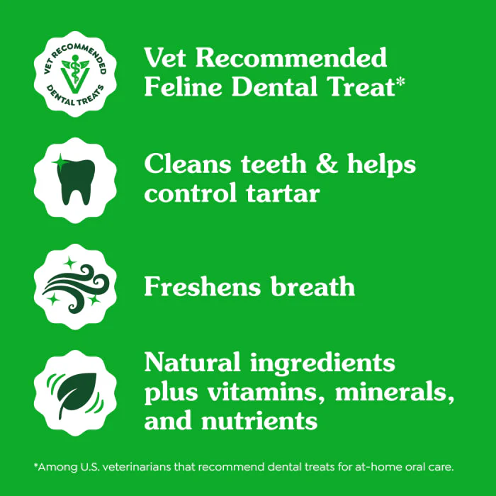 FELINE GREENIES Adult Dental Cat Treats, Tempting Tuna Flavor, 9.75 oz. Tub - Image 6