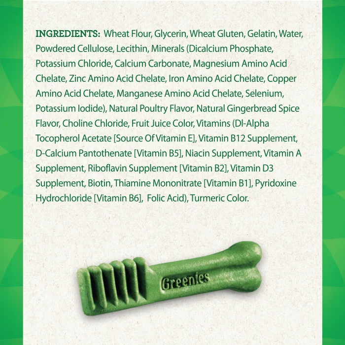 GREENIES Gingerbread TEENIE Dental Treats, 12 oz. - Image 8