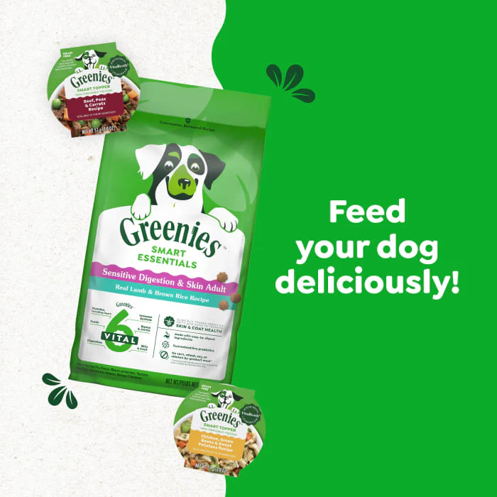 Greenies Smart Essentials Sensitive Digestion & Skin Adult Dry Dog Food Real Lamb & Brown Rice Recipe, 15 lb. Bag - Image 6